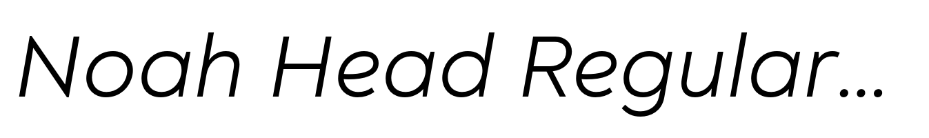 Noah Head Regular Italic